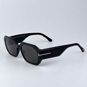 Tom Ford Men Black Smoke Square BRAND NEW Sunglasses VERONIQUE-02 FT0917 01A